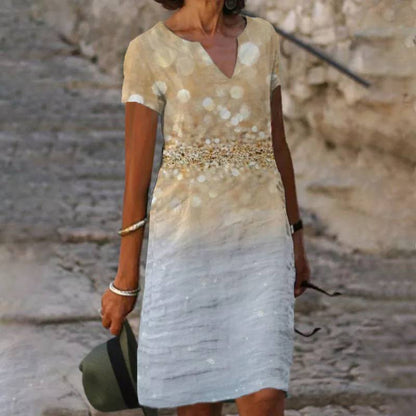 Women's Maxi Dress Floral Print Flowing Breathable Material