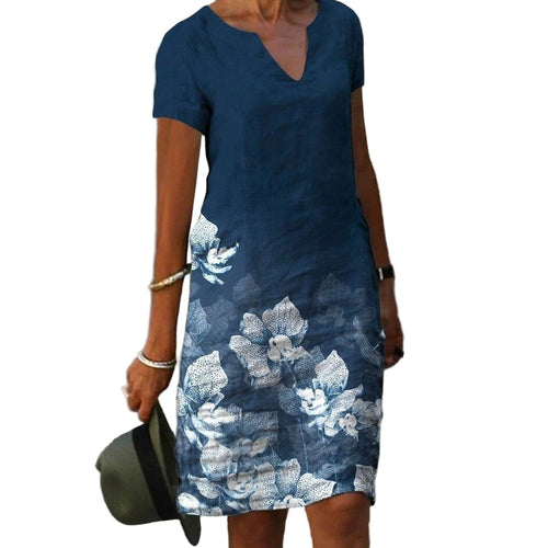 Women's Maxi Dress Floral Print Flowing Breathable Material