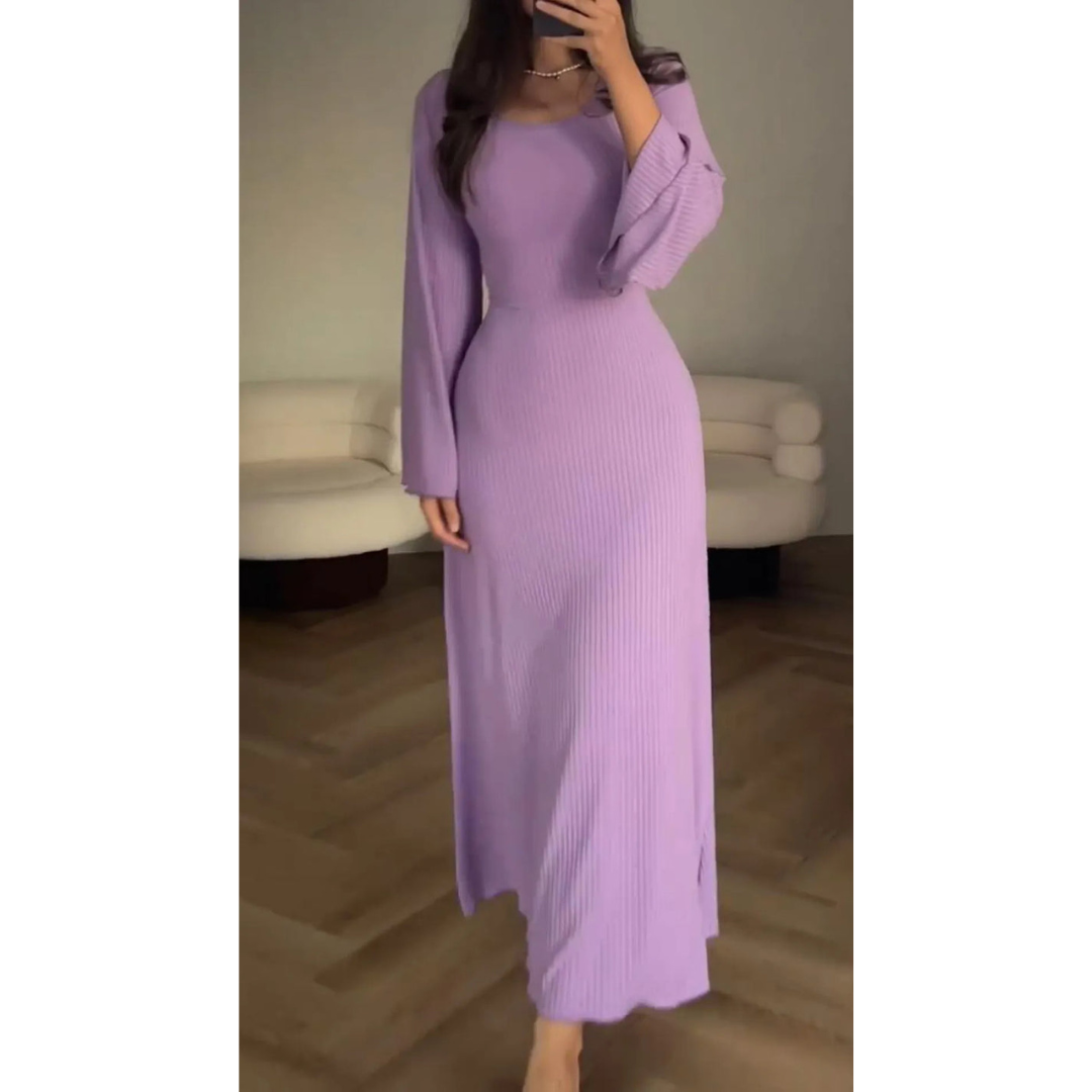 Women's Maxi Dress Flowing Fit Long Sleeves
