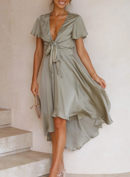 Women's Maxi Dress Flowing Fit Polyester for Summer Events