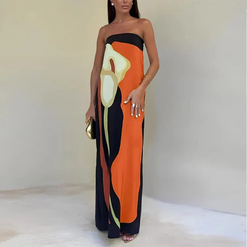 Women's Maxi Dress Flowing Style Breathable