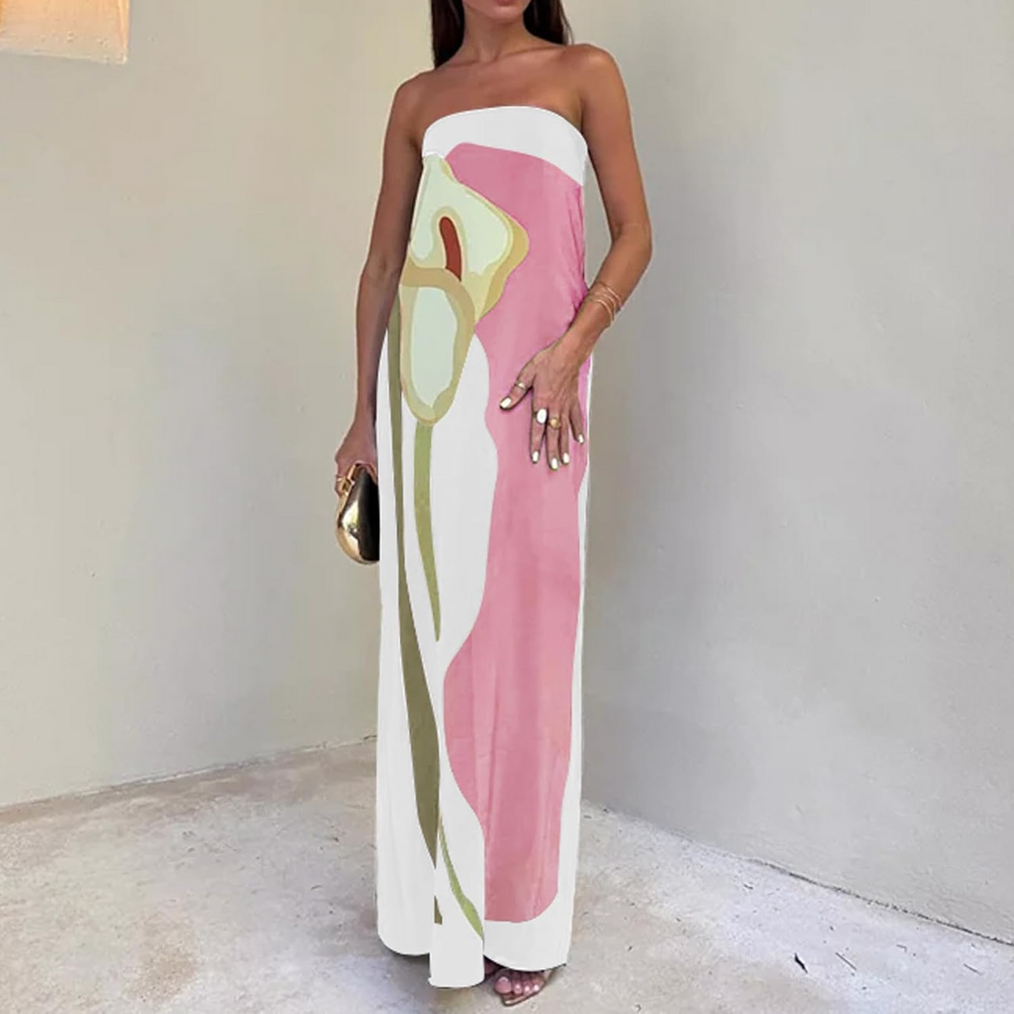 Women's Maxi Dress Flowing Style Breathable