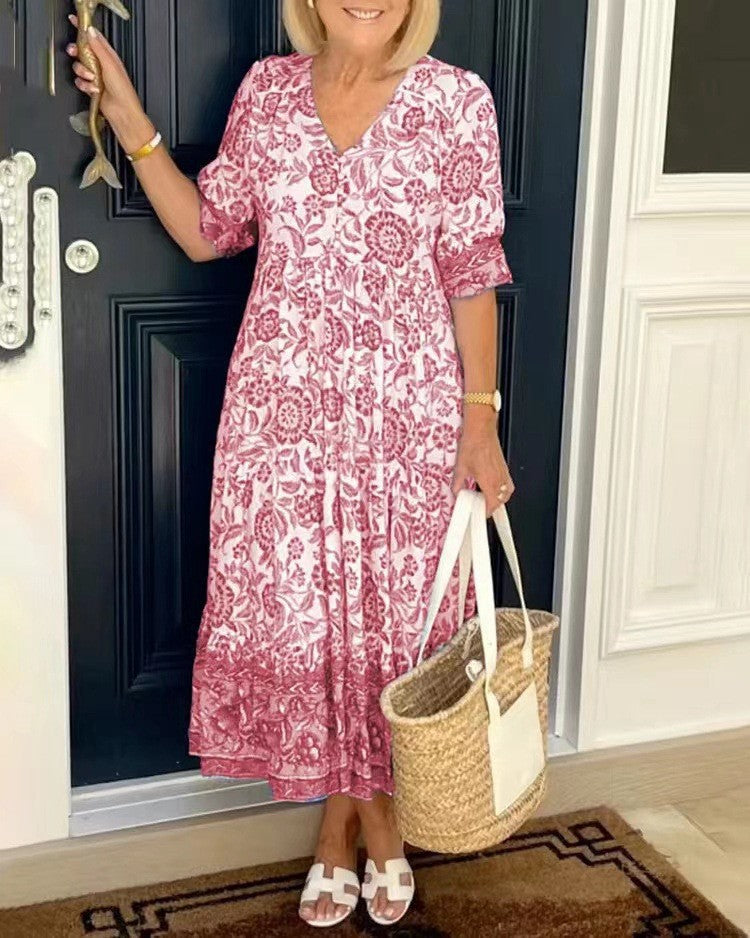 Women's Maxi Dress Flowing Style Lightweight
