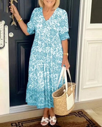 Women's Maxi Dress Flowing Style Lightweight