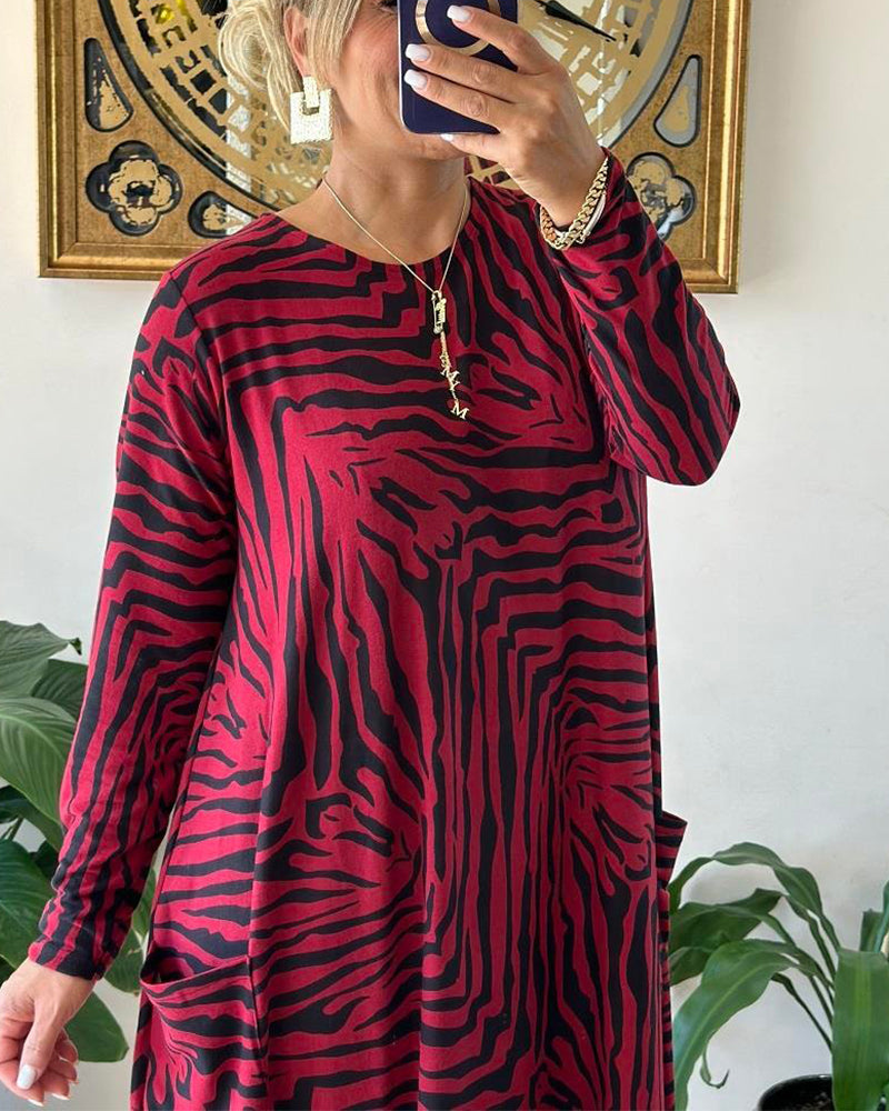 Women's Maxi Dress Long Sleeves Cotton Blend Loose Style