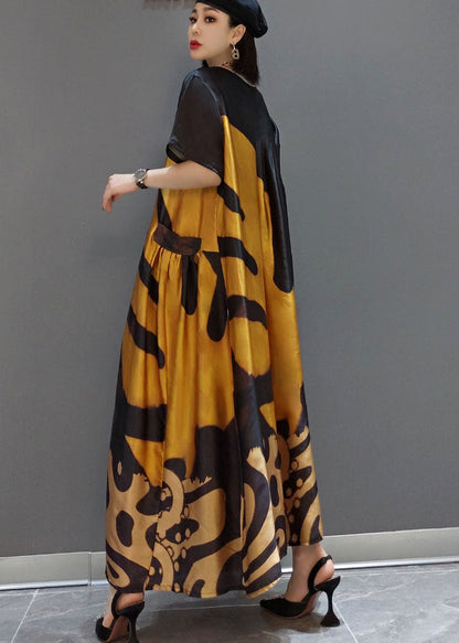 Women's Maxi Dress Loose O-Neck for Summer Style