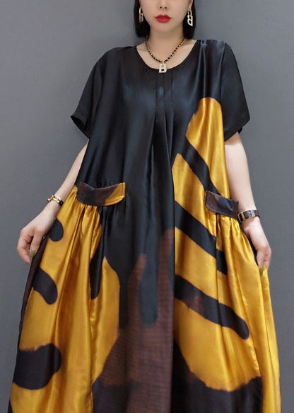 Women's Maxi Dress Loose O-Neck for Summer Style
