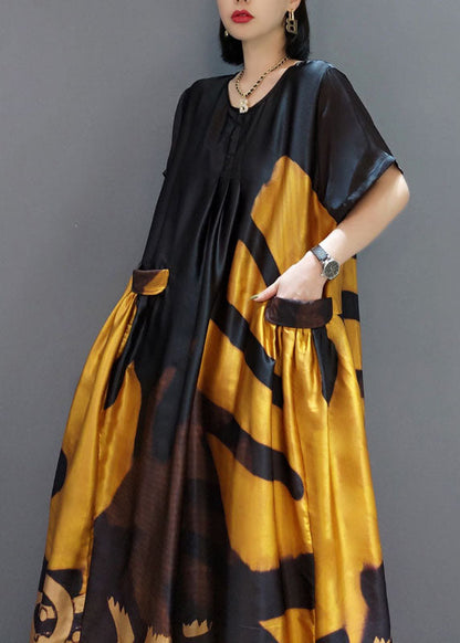 Women's Maxi Dress Loose O-Neck for Summer Style