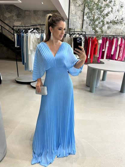 Women's Maxi Dress Pleated Polyester for Summer