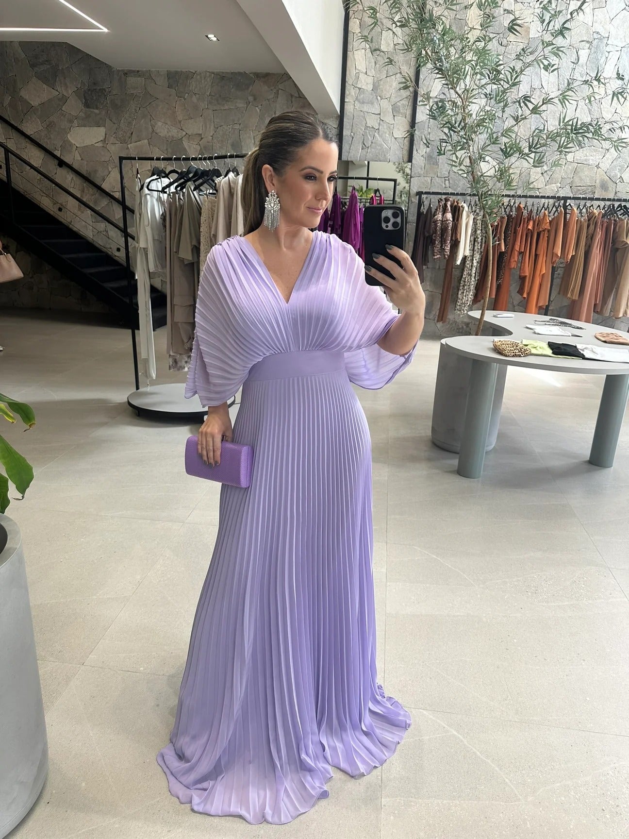 Women's Maxi Dress Pleated Polyester for Summer