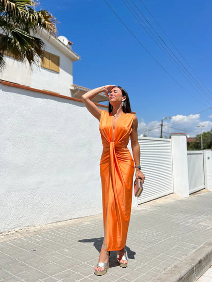 Women's Maxi Dress Pleated Style