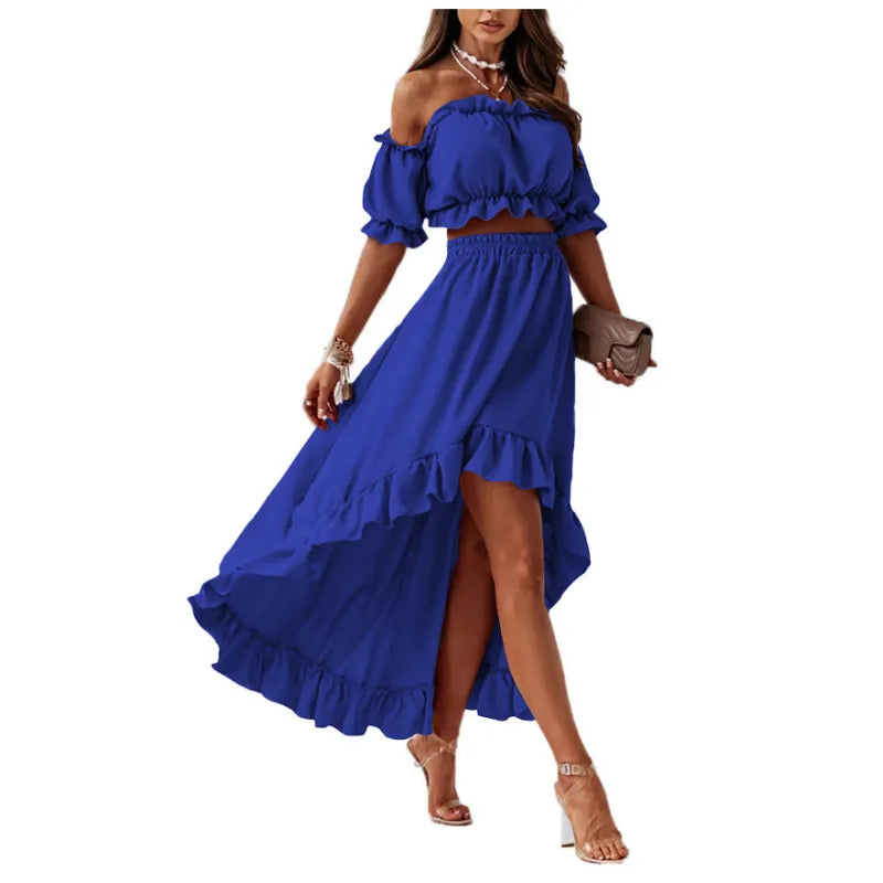 Women's Maxi Dress Rüschen Style Summer Cotton