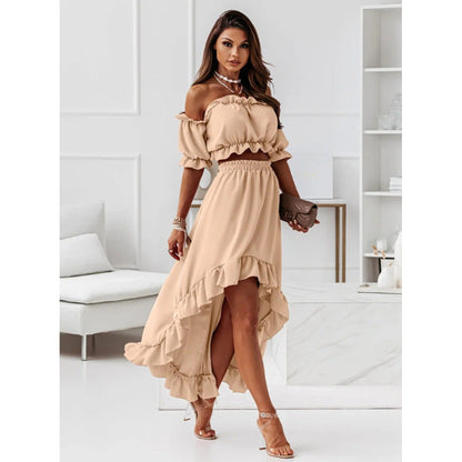 Women's Maxi Dress Rüschen Style Summer Cotton