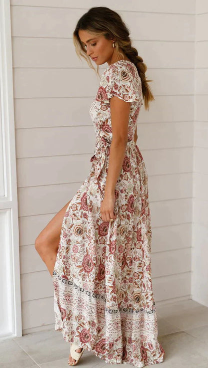 Women's Maxi Dress Vintage Style Cotton Elegant Long Summer Dress