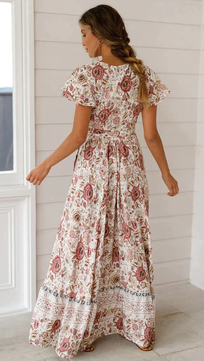 Women's Maxi Dress Vintage Style Cotton Elegant Long Summer Dress