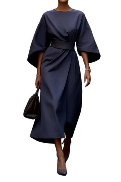 Women's Maxi Dress With Belt Breathable For Summer Long Dress