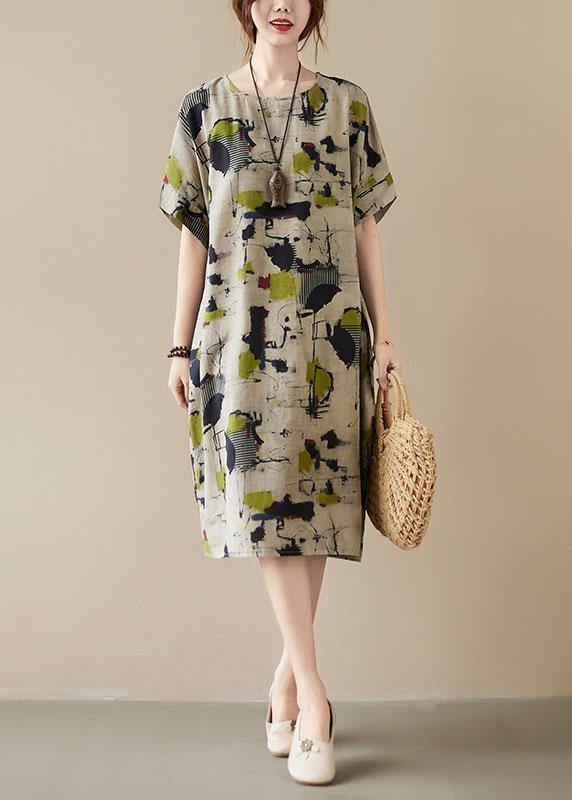 Women's Maxi Dress with O-neck and Pockets