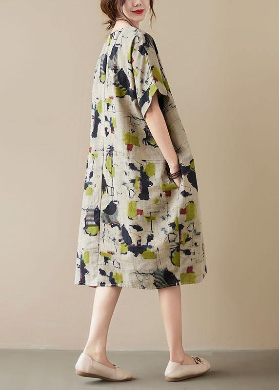Women's Maxi Dress with O-neck and Pockets