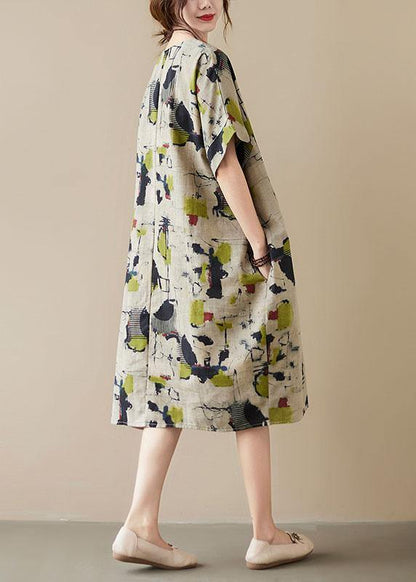 Women's Maxi Dress with O-neck and Pockets