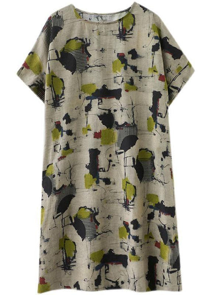 Women's Maxi Dress with O-neck and Pockets