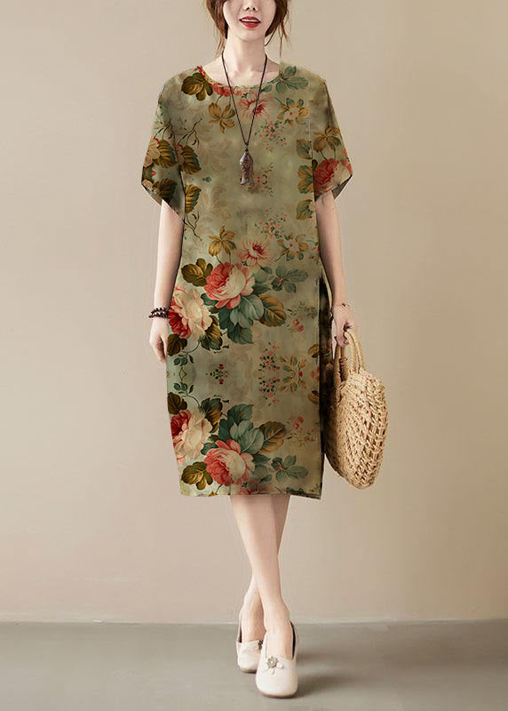 Women's Maxi Dress with O-neck and Pockets
