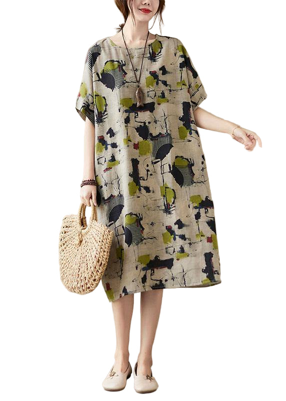 Women's Maxi Dress with O-neck and Pockets