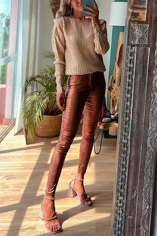 Women's Metallic Skinny Leggings