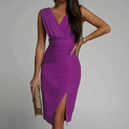 Women's Midi Dress Elegant Style High Quality Fabric Blend