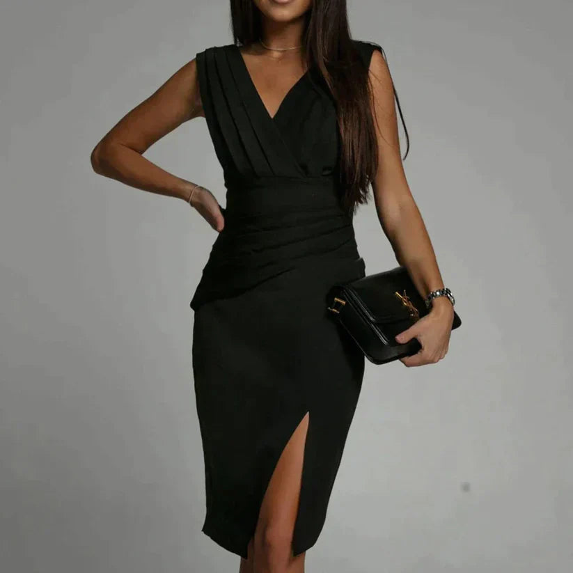 Women's Midi Dress Elegant Style High Quality Fabric Blend