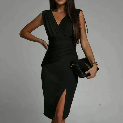 Women's Midi Dress Elegant Style High Quality Fabric Blend