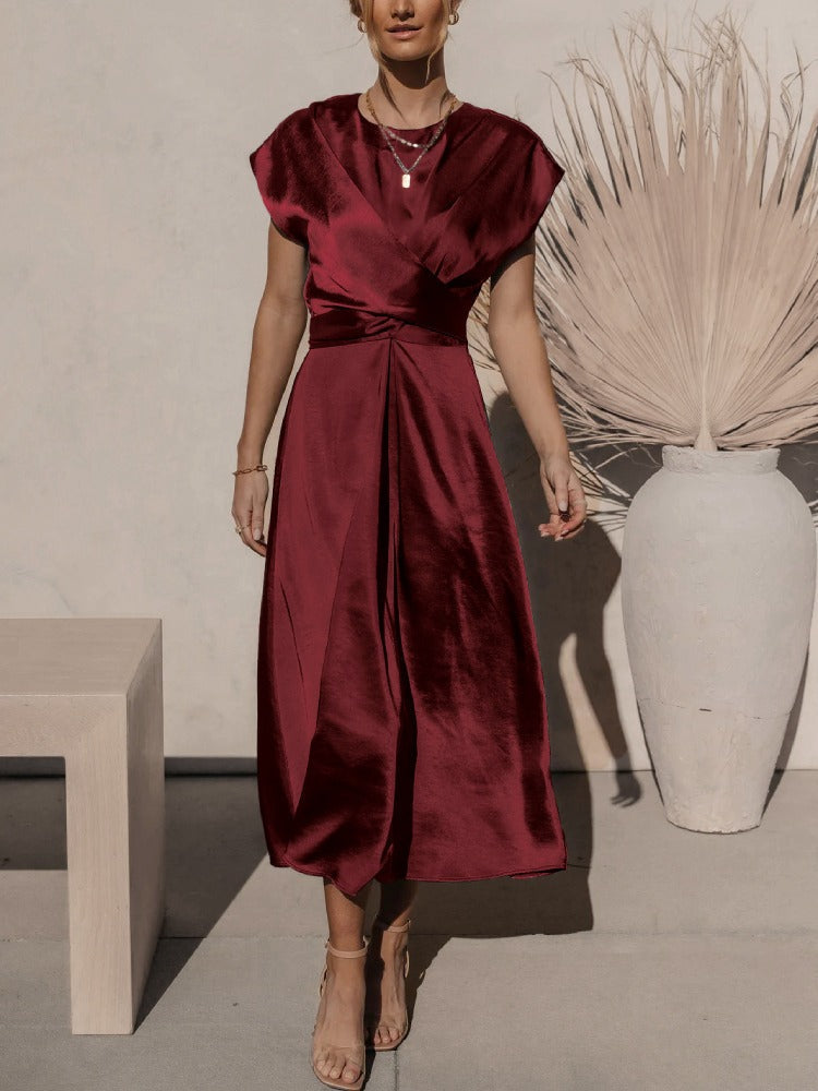 Women's Midi Evening Dress Airy With Layered Sleeves