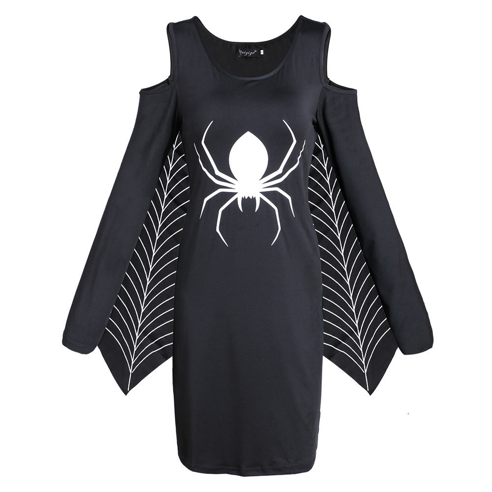 Women's Mini Costume Gothic Spider Halloween