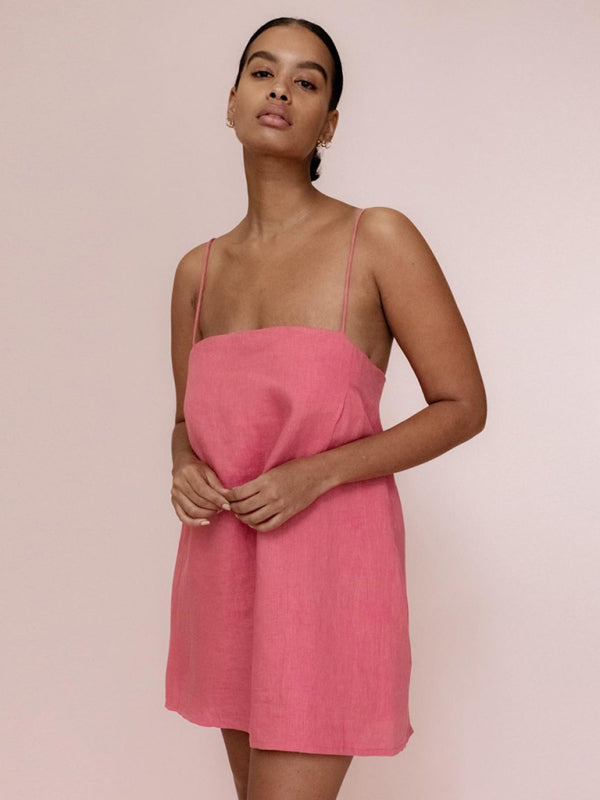 Women's Mini Dress Spaghetti Straps for Summer Clothing