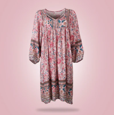 Women's Mini Dress V-neck Stylish High Quality Fabric