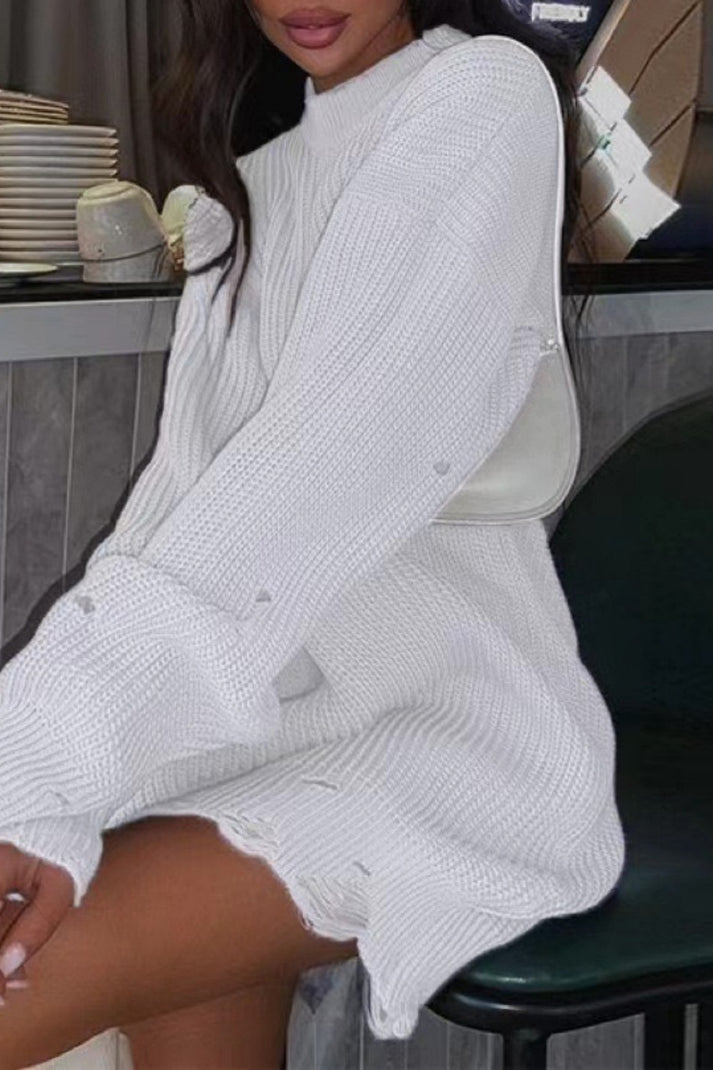 Women's O-neck Sweater Cotton Casual Relaxed Fit