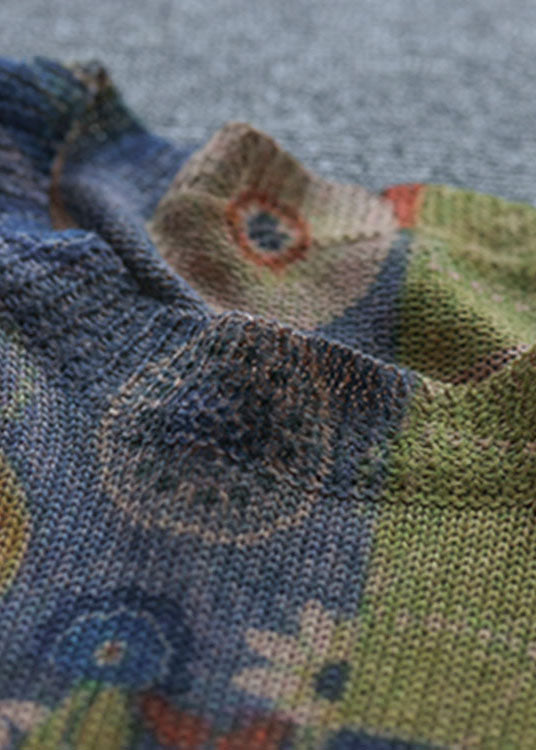 Women's O-neck jumper with print in French