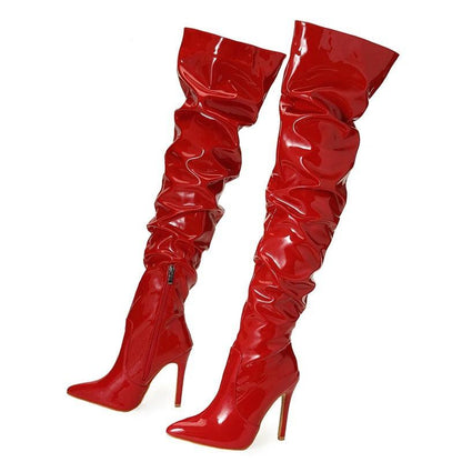 Women's Over The Knee Boots Leather Style