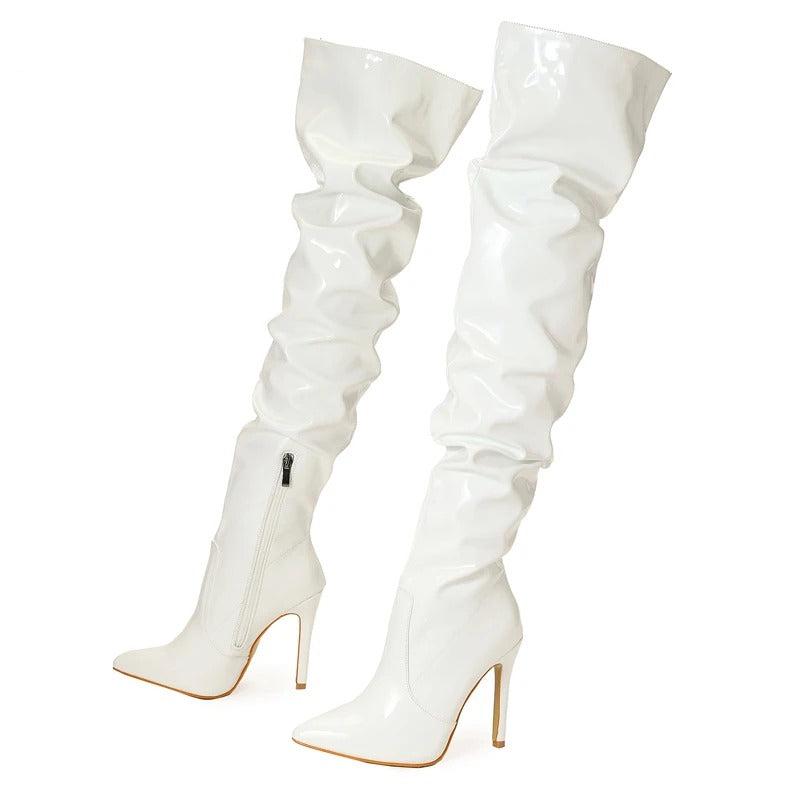Women's Over The Knee Boots Leather Style