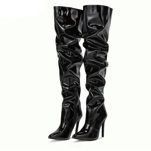 Women's Over The Knee Boots Leather Style