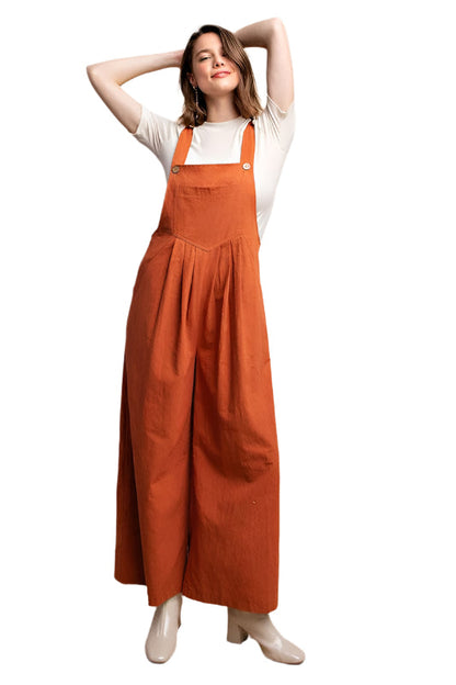 Women's Overalls with Pintuck Detail