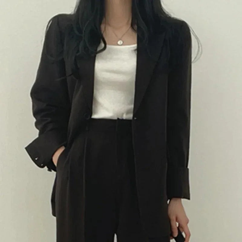 Women's Oversized Blazer and High Waist Trousers