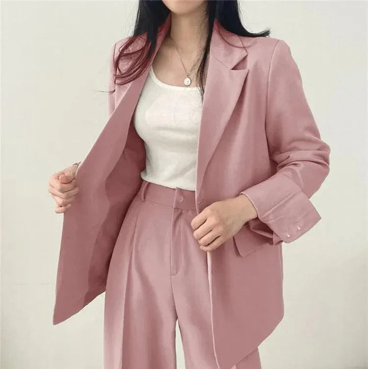 Women's Oversized Blazer and High Waist Trousers
