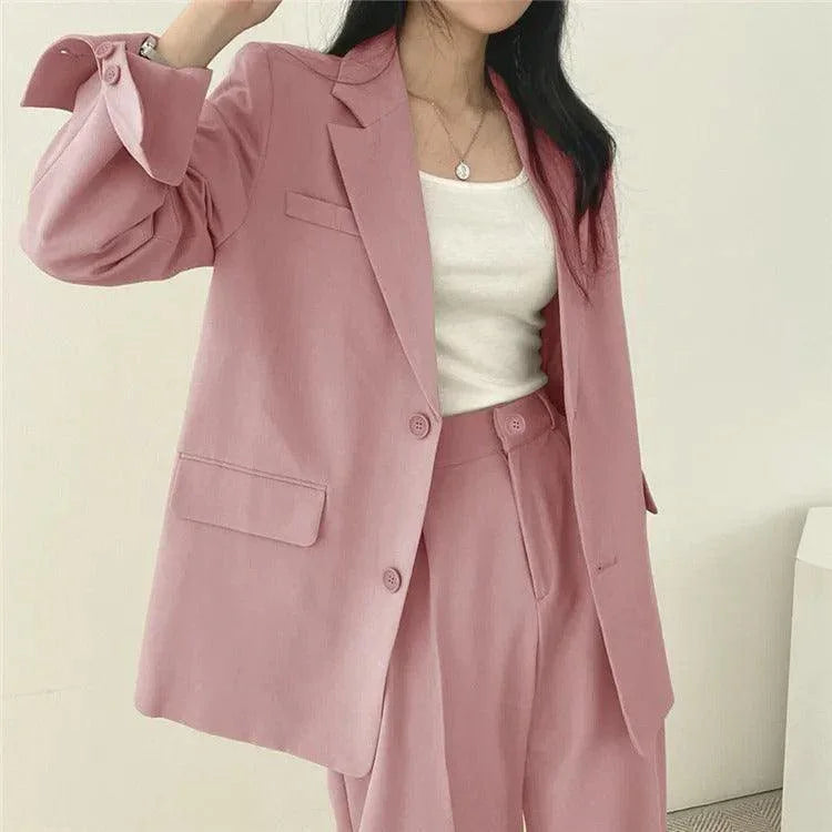 Women's Oversized Blazer and High Waist Trousers