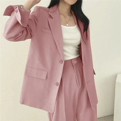 Women's Oversized Blazer and High Waist Trousers