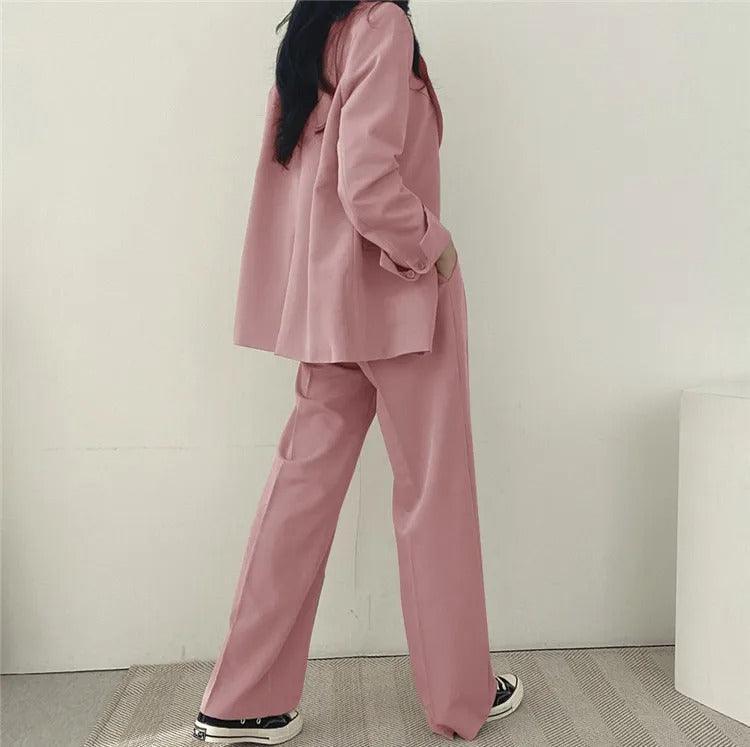 Women's Oversized Blazer and High Waist Trousers