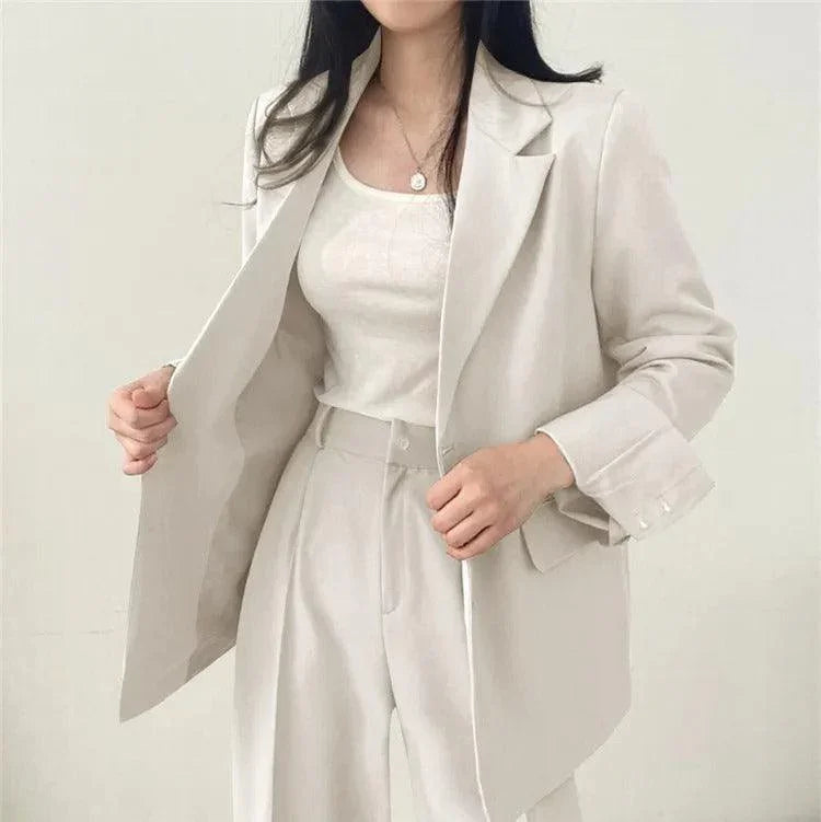 Women's Oversized Blazer and High Waist Trousers