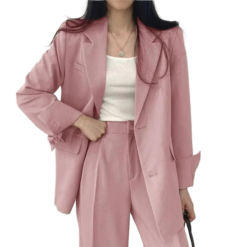 Women's Oversized Blazer and High Waist Trousers