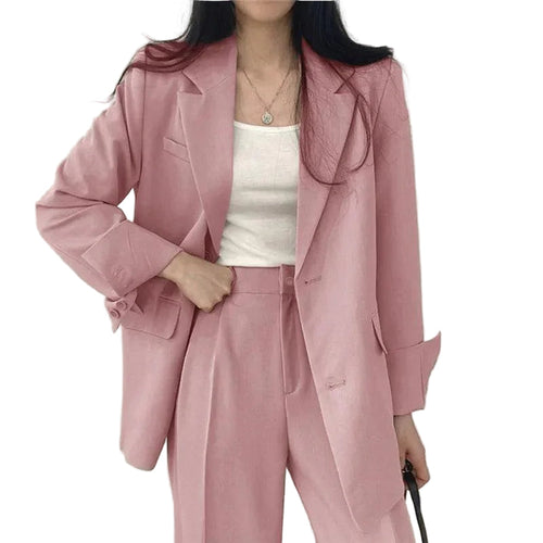 Women's Oversized Blazer and High Waist Trousers