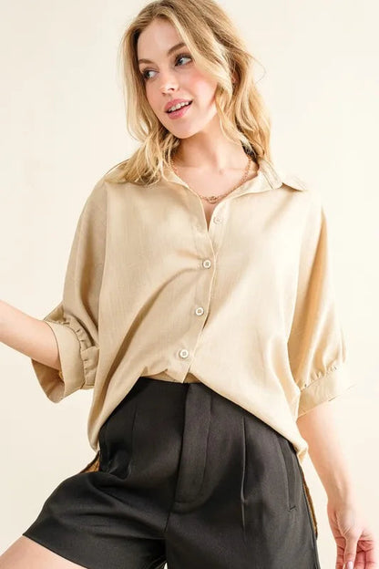 Women's Oversized Blouse Button-down