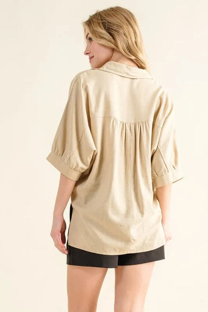 Women's Oversized Blouse Button-down